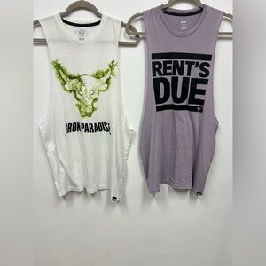 Under Armour Project Rock Bundle: 2 Training Tank Tops - Size L